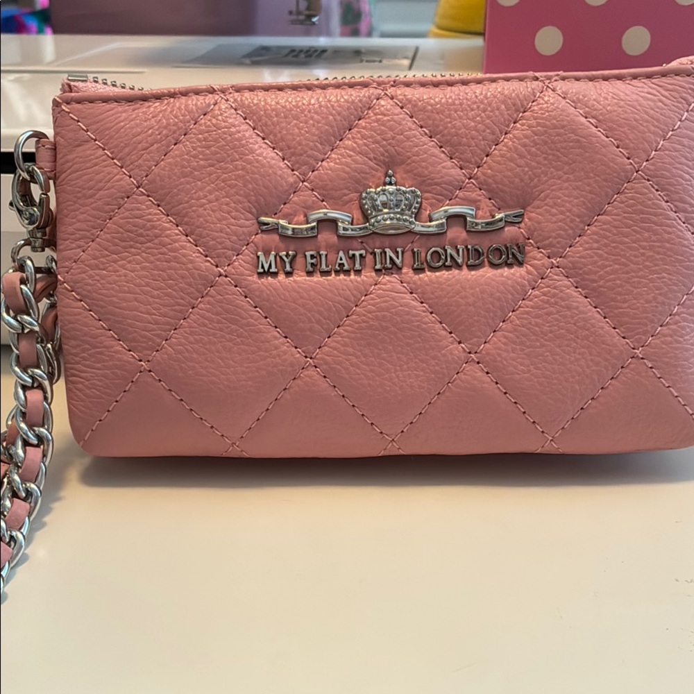 My Flat in London Pink Quilted Clutch